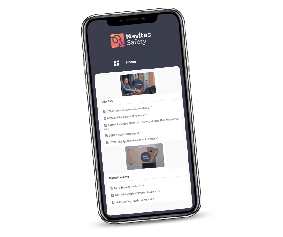 Image of our risk assessment tool in an iPhone
