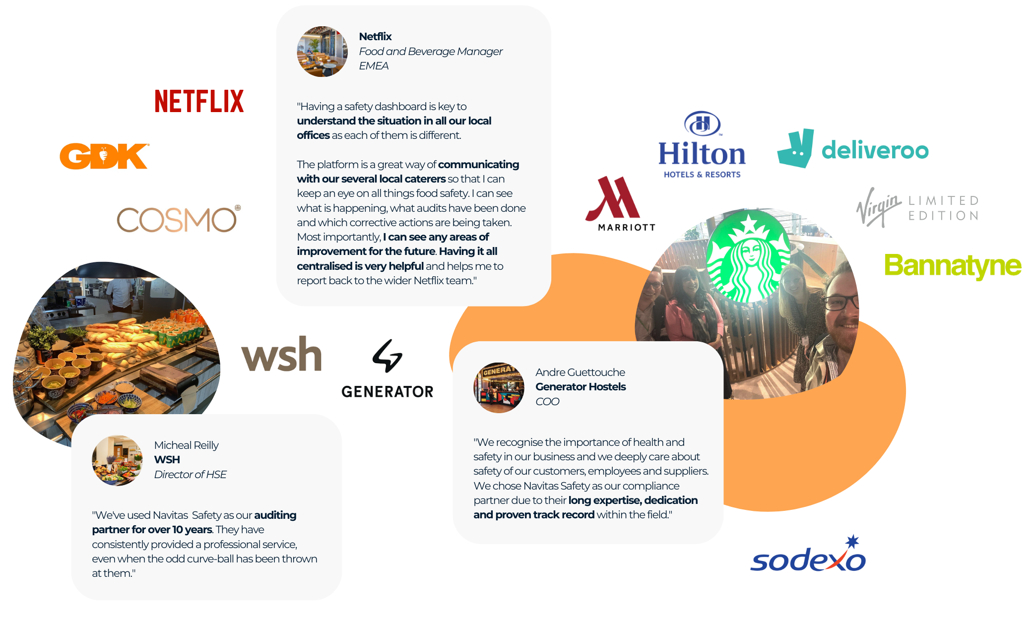 Quotes from customers who use our Health and Safety Systems